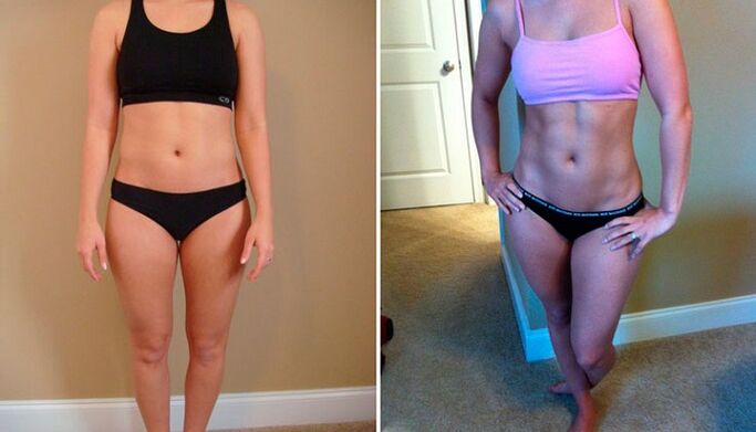 pirms un pēc 10 kg svara zaudēšanas mēnesī